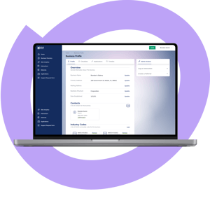 Image features business profile information within the Administrative Workspace. 